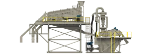conjunto modular para lavar e classificar areia